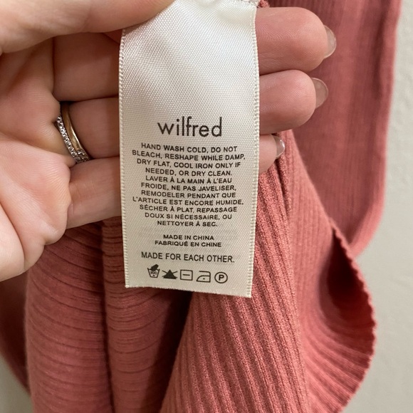 Aritzia Wilfred Dusty Pink Knit Mystery Dress Small - Picture 11 of 11